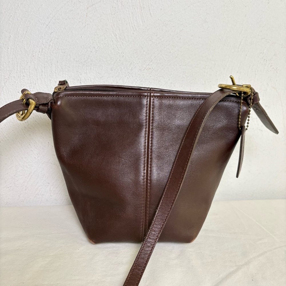 COACH 4130 Vintage 1995 McDougal Leather Bucket Bag Crossbody Purse USA - Picture 4 of 16